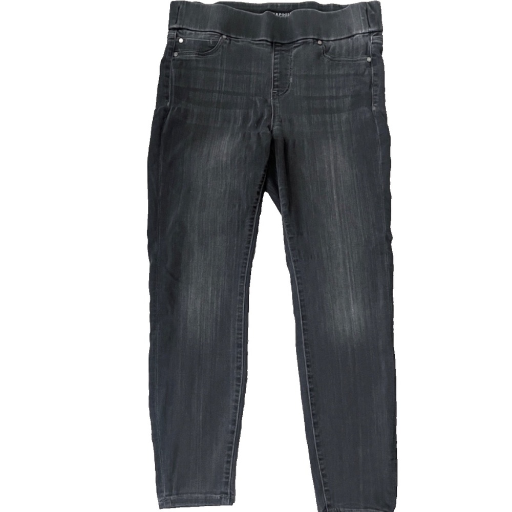 Liver Pool LA Women's The Skinny Ankle Pull-On Jeans, Gray, Size 6 Petite
